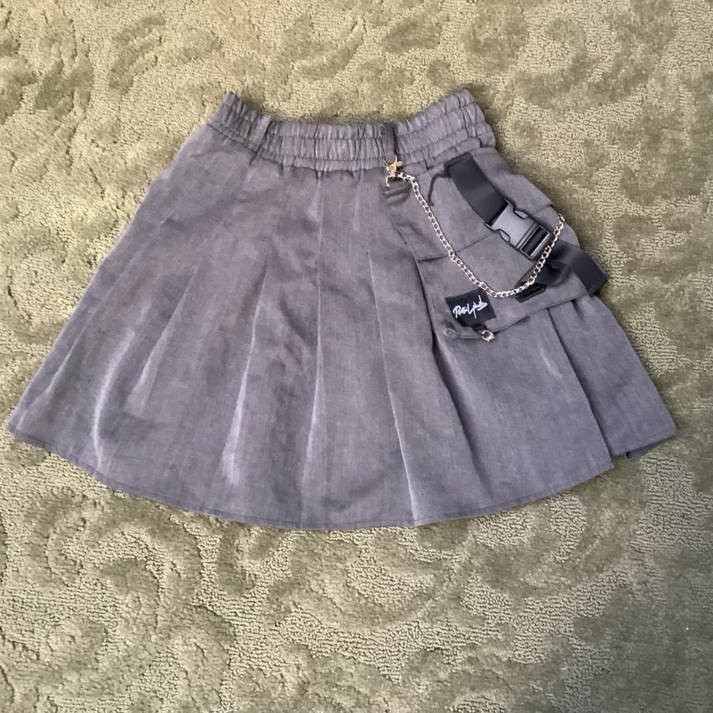 (Bin 1) Face fashion grunge mini skirt, Size XS/S